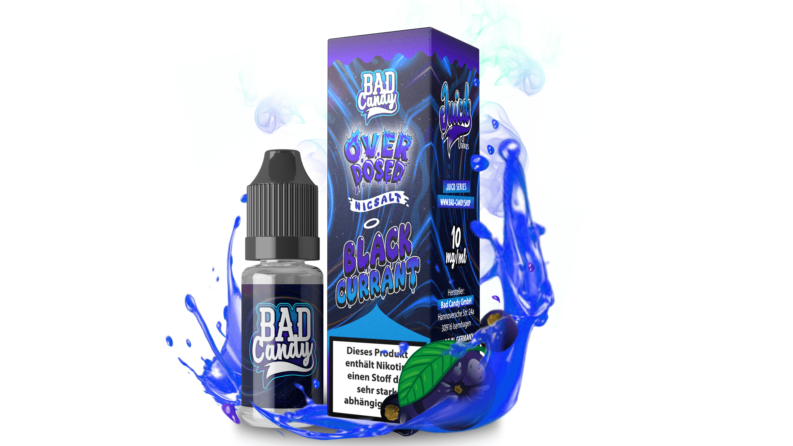 Bad Candy Juicd Overdosed Blackcurrant - Nikotin Salz Liquid