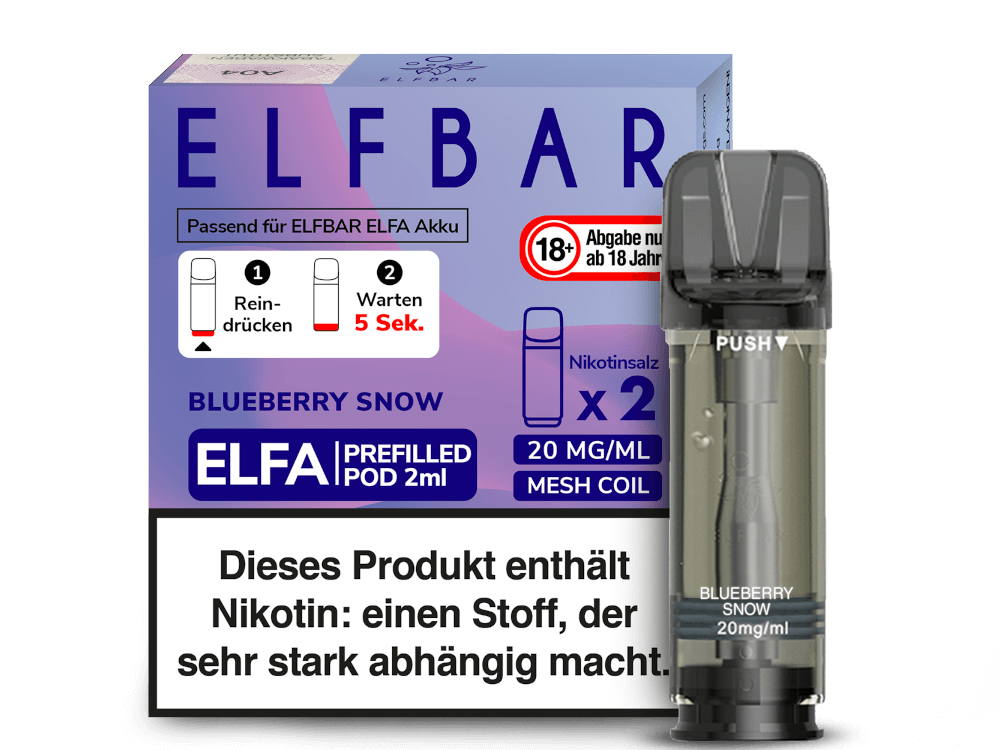 Elfa Pods Blueberry Snoow 20 mg 2Stk Elfbar gnstig kaufen fr 6,49 Bad Candy Shop Elfa Pods Blueberry Snoow 20 mg 2Stk Elfbar gnstig kaufen fr 6,49 Bad Candy Shop