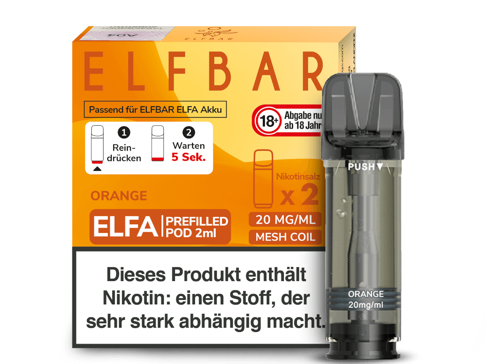 Elfa Pods Orange 20 mg 2Stk by Elfbar gnstig kaufen fr 5,99 Bad Candy Shop Elfa Pods Orange 20 mg 2Stk by Elfbar gnstig kaufen fr 5,99 Bad Candy Shop