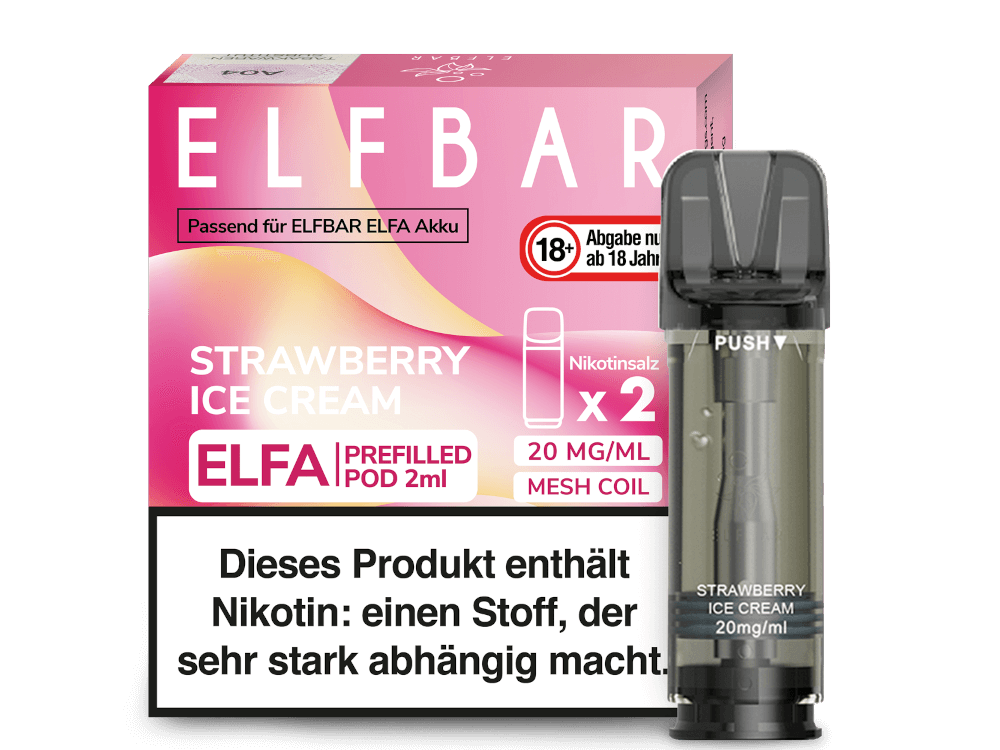 Elfa Pods Strawberry Ice Cream 20mg 2Stk gnstig kaufen fr 5,99 Bad Candy Shop Elfa Pods Strawberry Ice Cream 20mg 2Stk gnstig kaufen fr 5,99 Bad Candy Shop