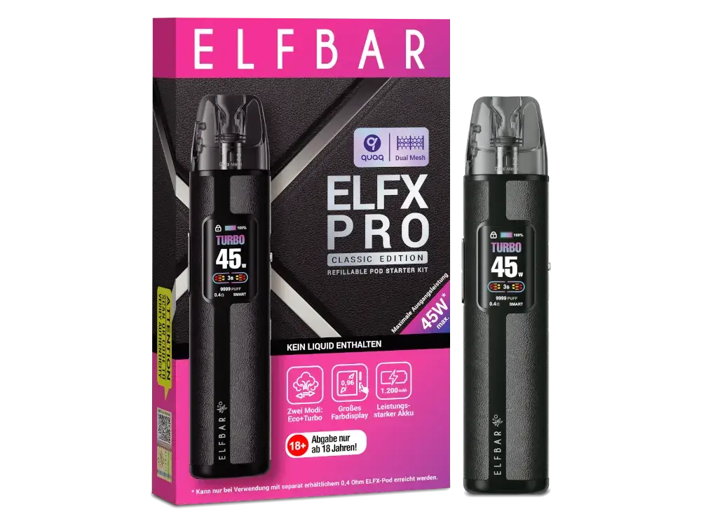 Elfbar ELFX Pro Refillable Kit Black gnstig kaufen 30,99 + Paypal Bad Candy Shop Elfbar ELFX Pro Refillable Kit Black gnstig kaufen 30,99 + Paypal Bad Candy Shop