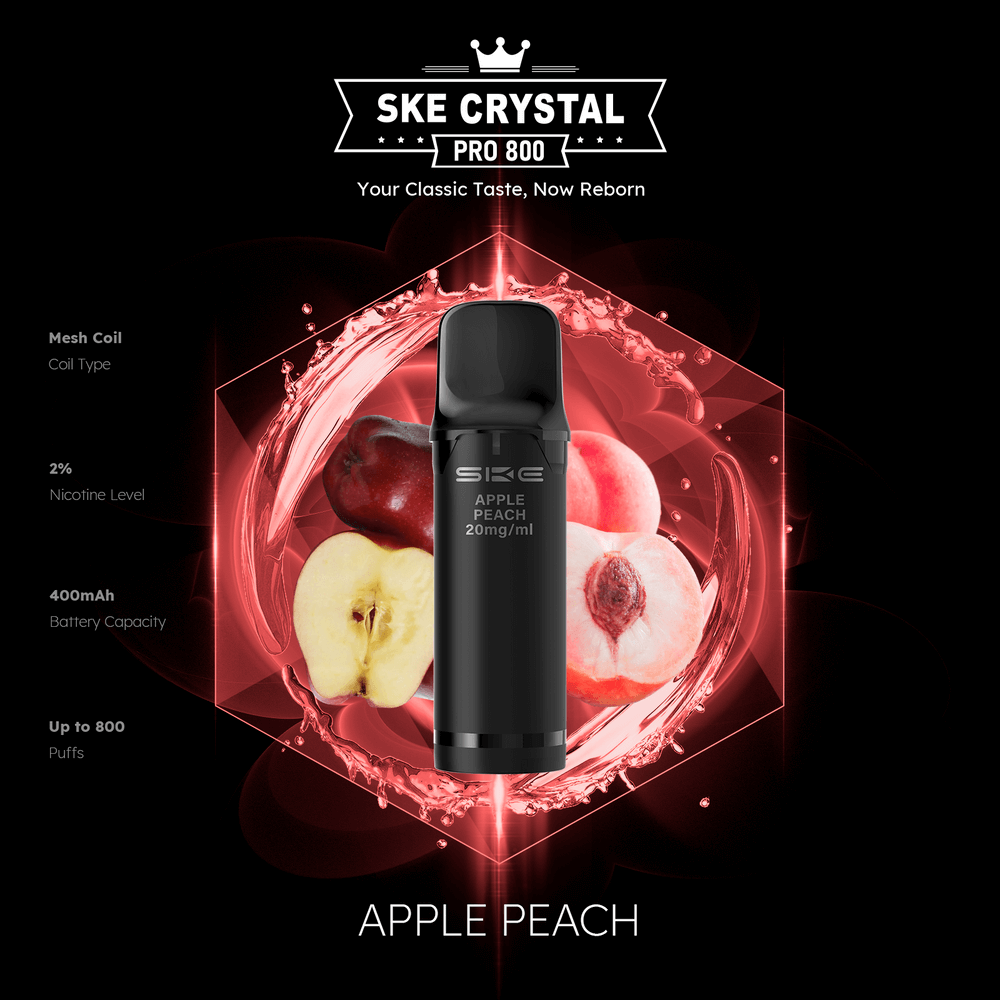 Crystal 800 Pro Pods Apple Peach 20 mg 2Stk Elfa geeignet gnstig 5,99 Bad Candy Shop Crystal 800 Pro Pods Apple Peach 20 mg 2Stk Elfa geeignet gnstig 5,99 Bad Candy Shop