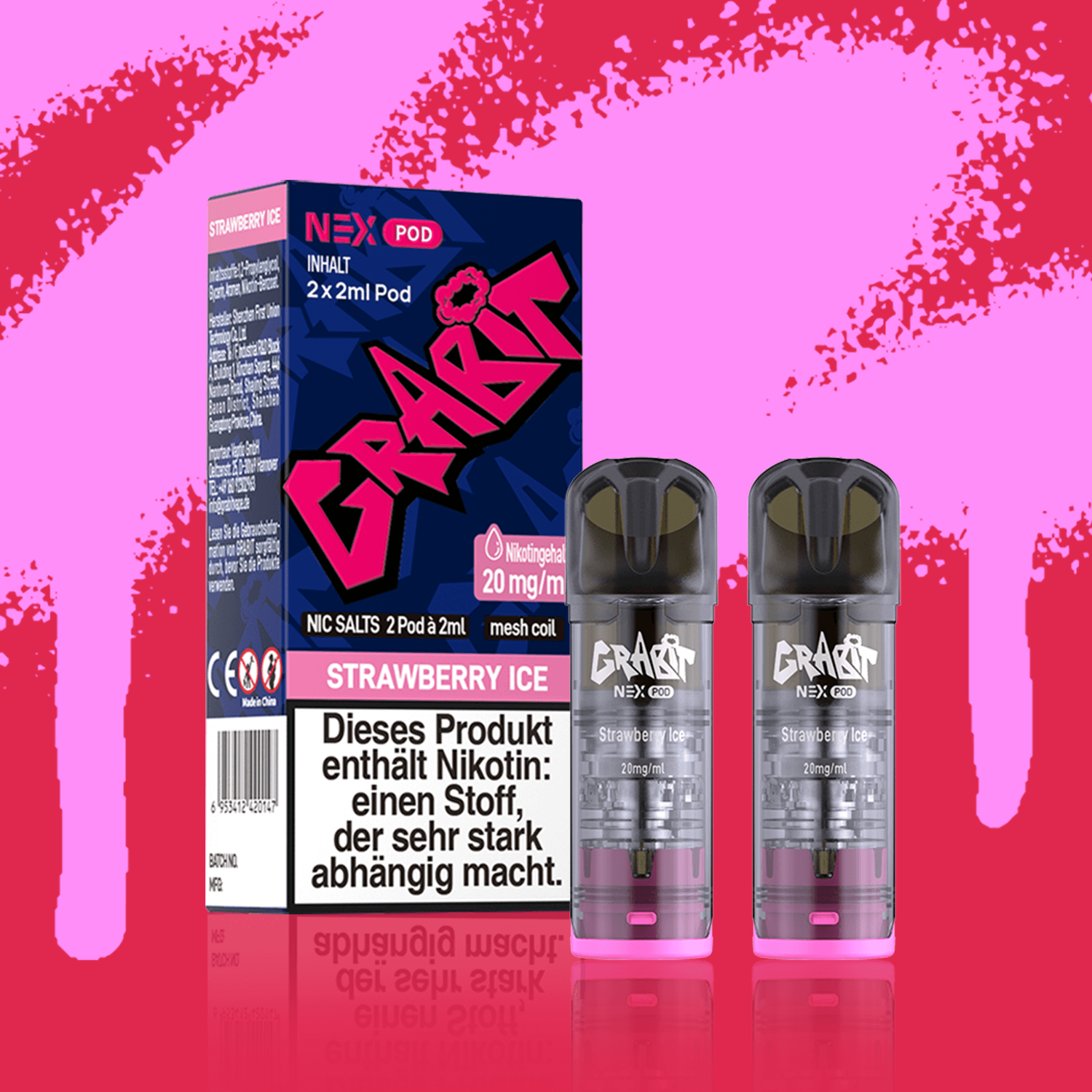 Grabit - Nex Pods Strawberry Ice 20 mg 2Stk