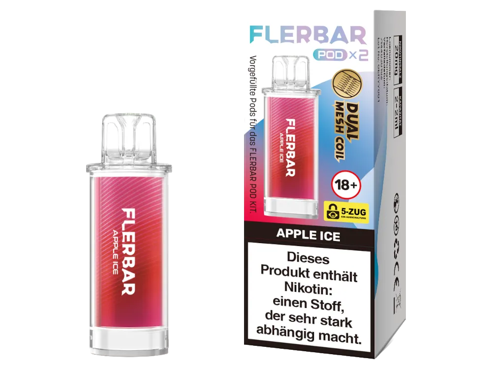 Flerbar Pod Apple Ice 20 mg 2Stk