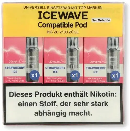 Icewave Pods 3 x Pod Strawberry Ice günstig kaufen 6,99 € Paypal ✓ – Bad  Candy Shop