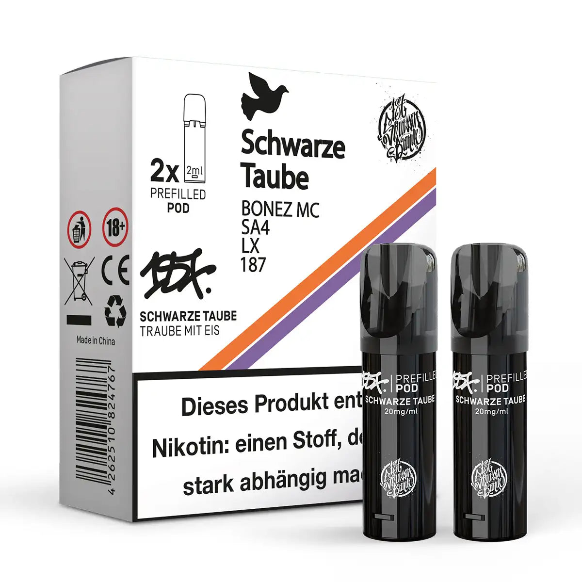 187 - Schwarze Traube  Prefilled Pod 2Stk 20mg