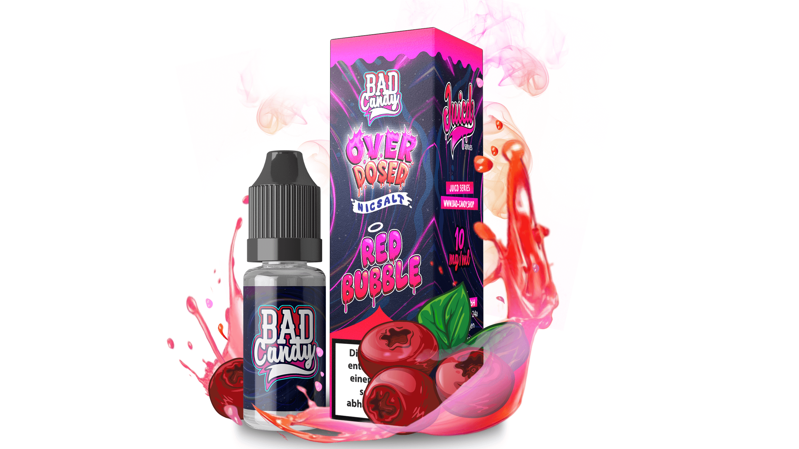 Bad Candy Juicd Overdosed Red Bubble - Nikotin Salz Liquid