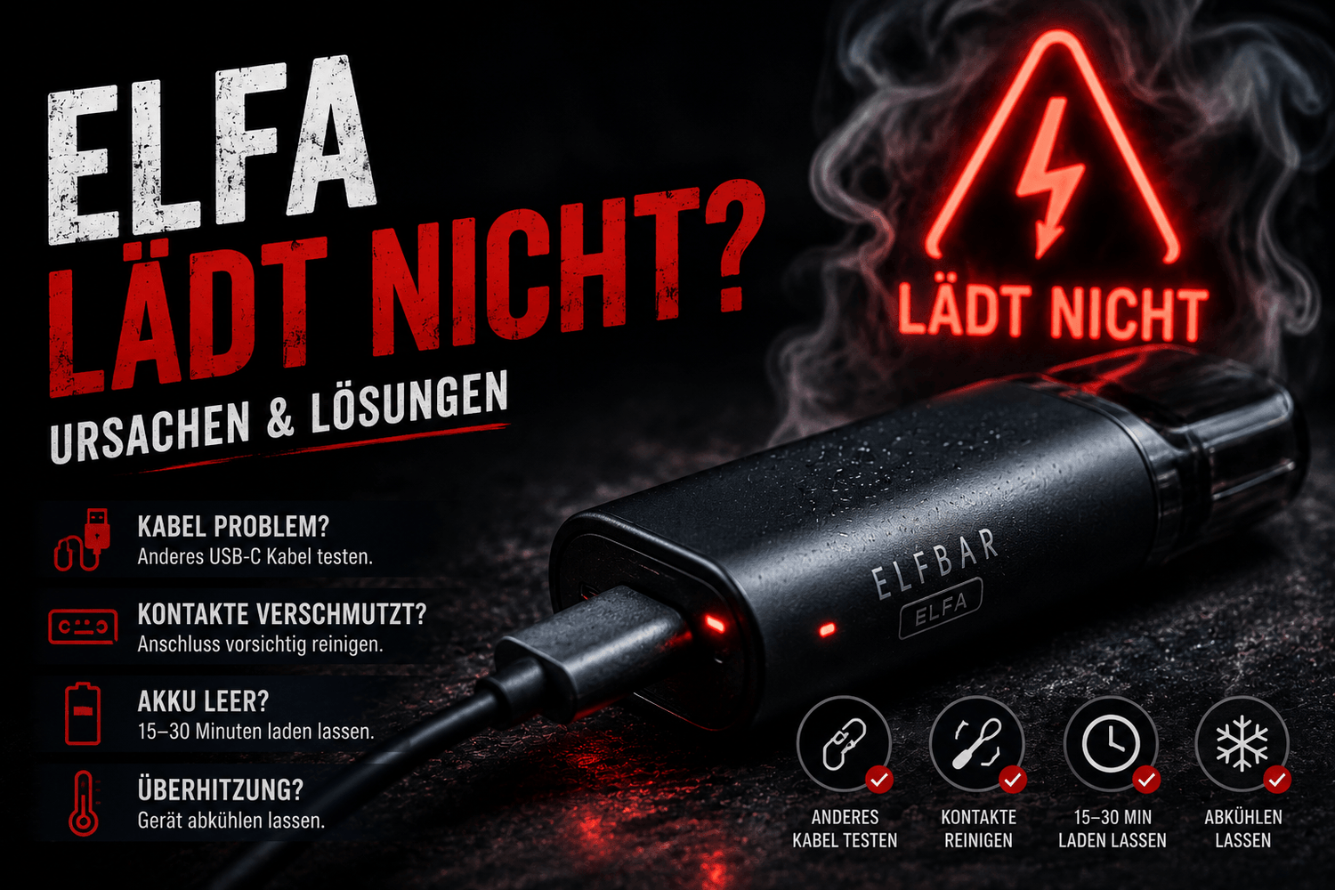 Elfa Akku lädt nicht? Ursachen & schnelle Lösungen