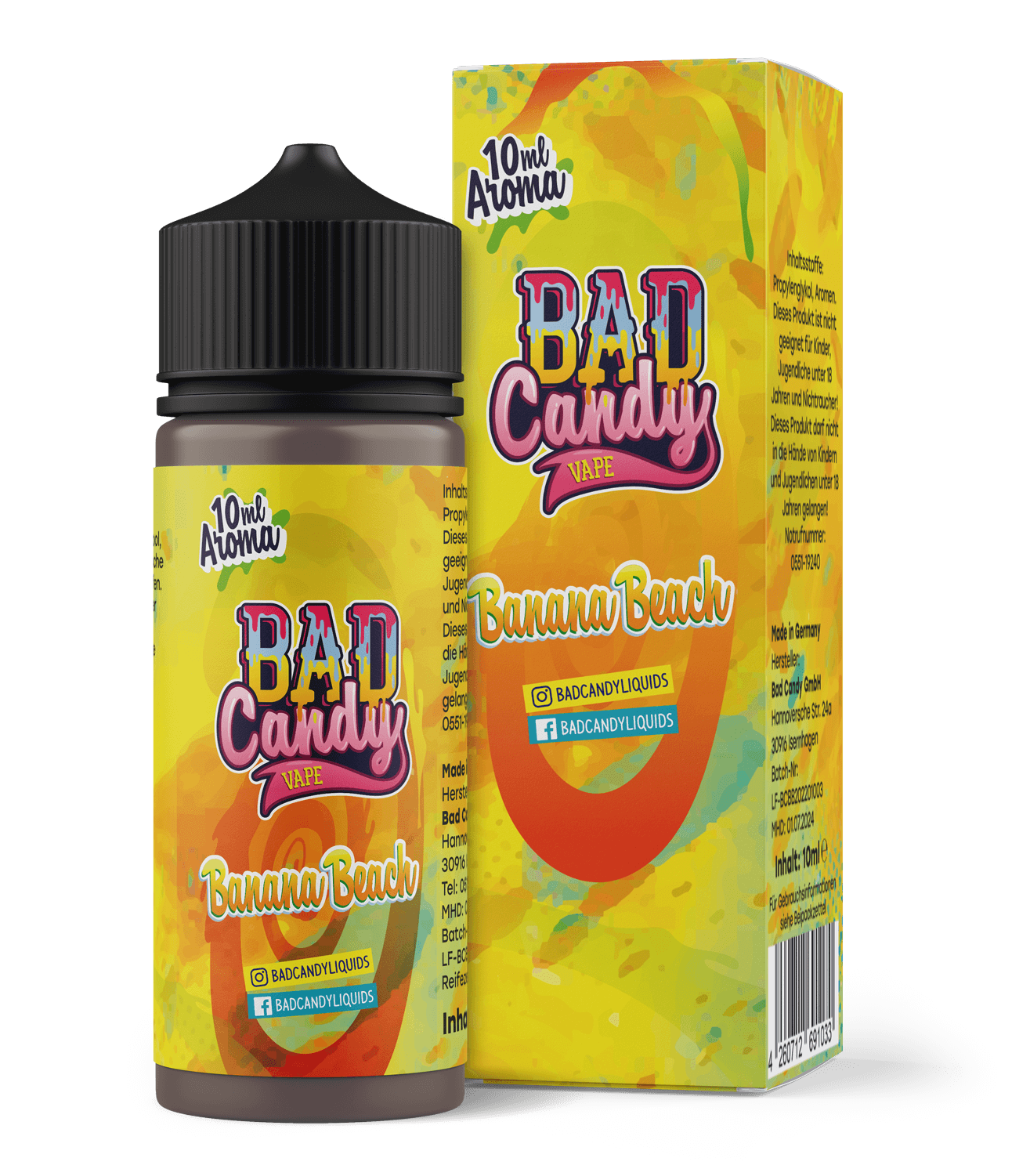 Bad Acany Bad Candy Banana Beach 10ml Longfill Aroma – Bad Candy Shop