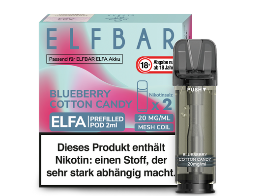 Elfa Pod Blueberry Cotton Candy 20mg 2Stk