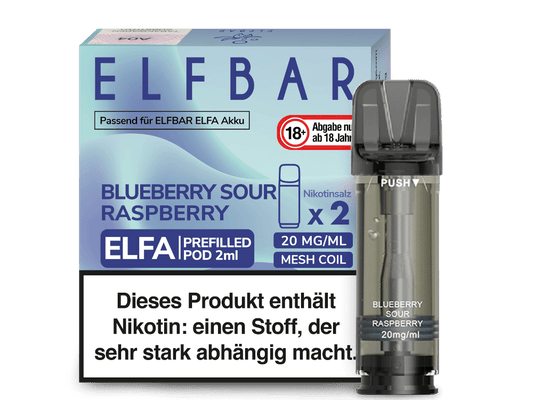 Elfbar Pods Blueberry Sour Raspberry 20 mg