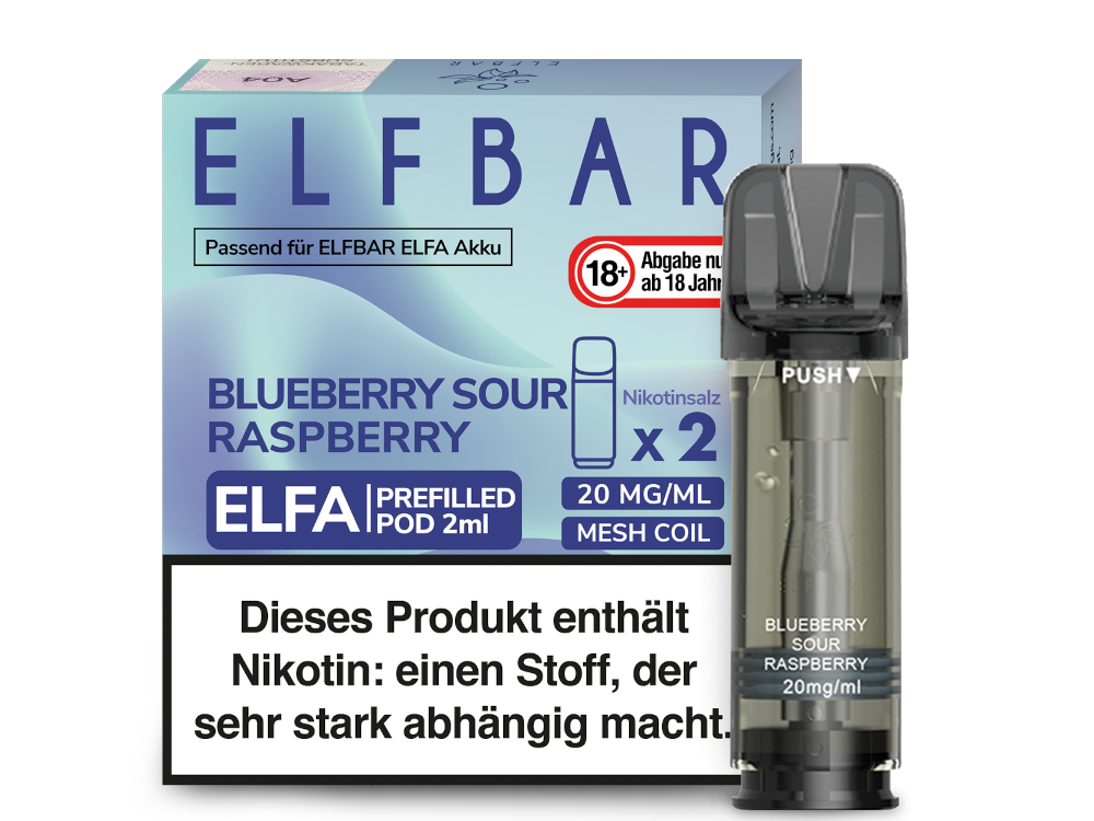 Elfa Pod Blueb Sour Rasp 20 mg 2Stk