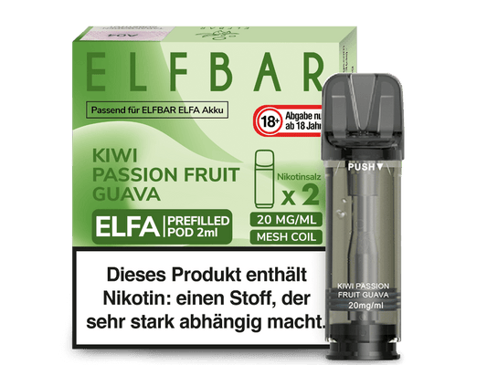 Elfbar Pods Kiwi Passionsfrucht Guave 20 mg