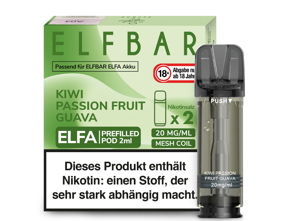 Elfa Pod Kiwi Passionsfrucht Guave 20 mg 2Stk