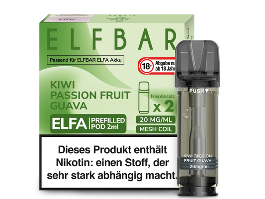 Elfa Pod Kiwi Passionsfrucht Guave 20 mg 2Stk