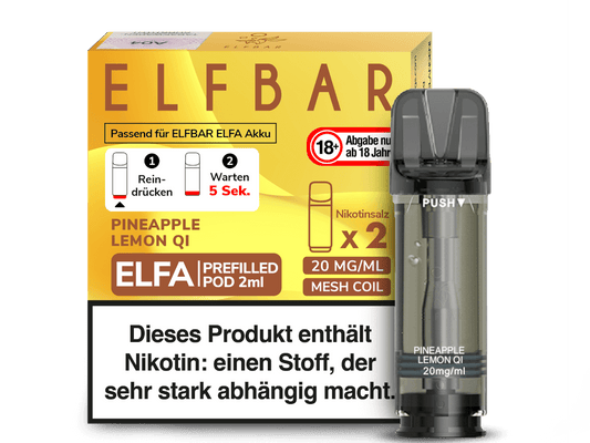 Elfbar Pods Pineapple Lemon QI vape