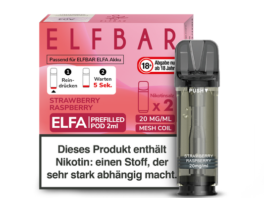 Elfa Pod Strawberry Raspberry 20 mg 2Stk