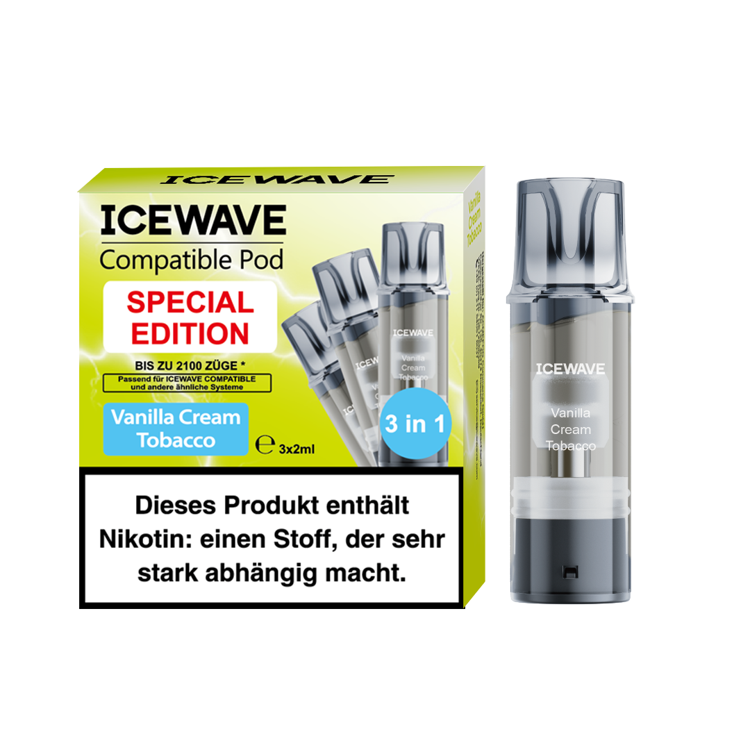 Vanilla Cream Tobacco Icewave Pods 