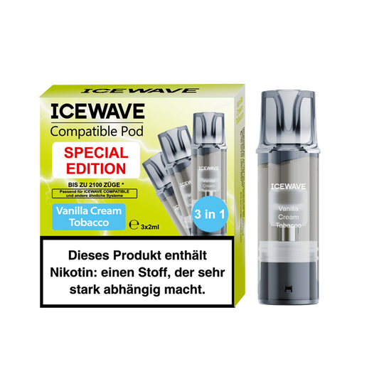 Vanilla Cream Tobacco Icewave Pods 