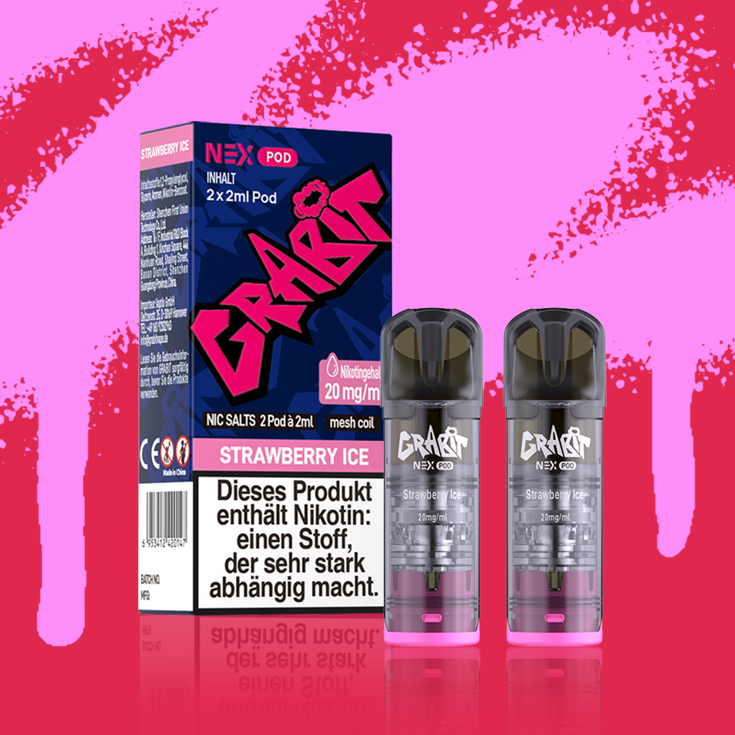 Grabit - Nex Pods Strawberry Ice 20 mg 2Stk