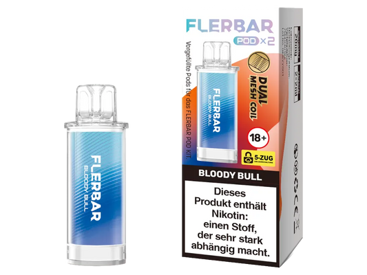 Flerbar Pod Bloody Bull 20 mg 2Stk