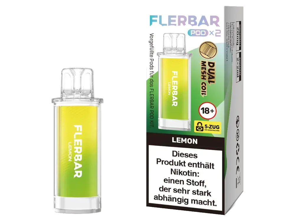 Flerbar Pods Lemon 20 mg 2Stk günstig kaufen für 6,90 € – Bad Candy Shop