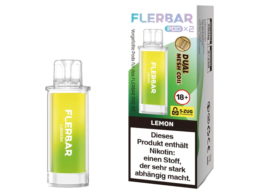 Flerbar Pod Lemon 20 mg 2Stk