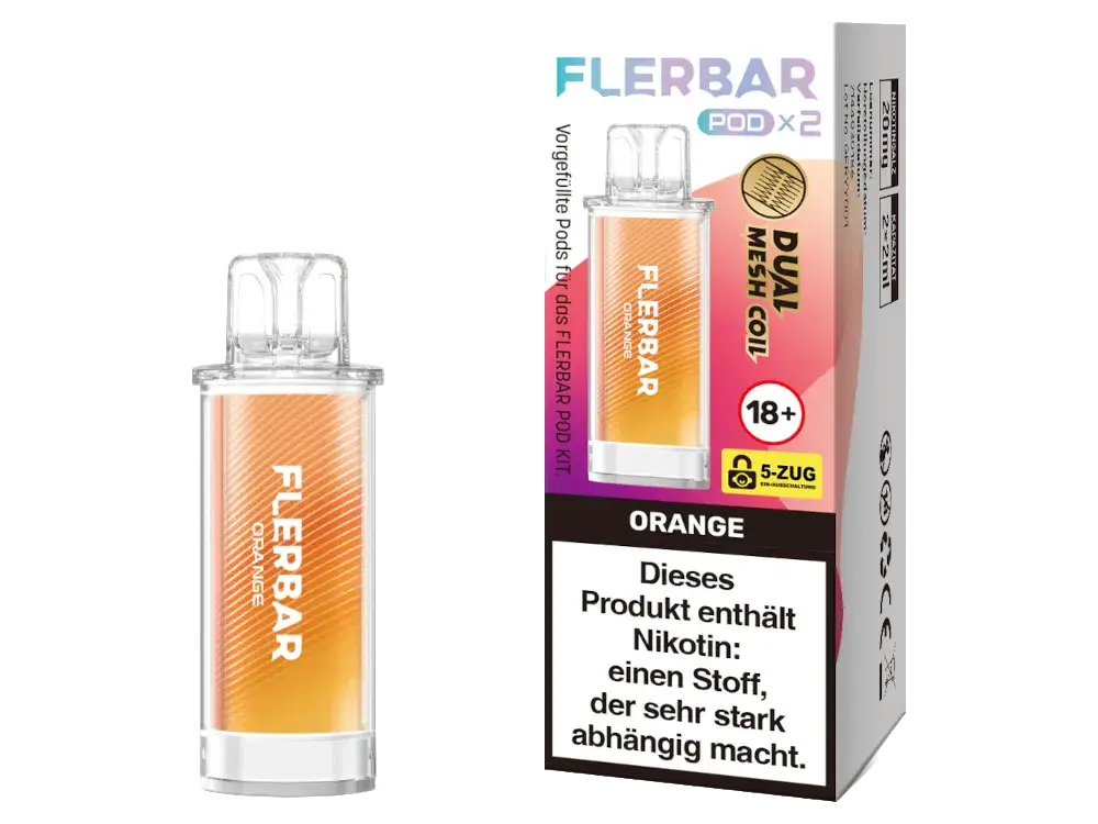 Flerbar Pods Orange 20 mg 2Stk günstig kaufen für 6,90 € – Bad Candy Shop