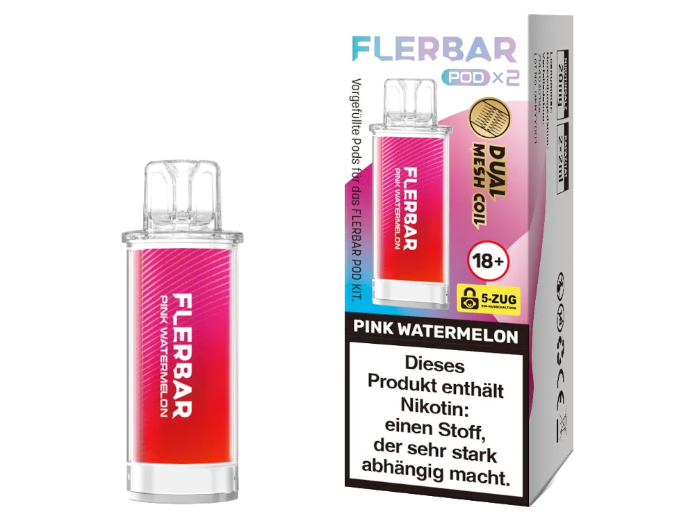 Flerbar Pod Pink Watermelon 20 mg 2Stk