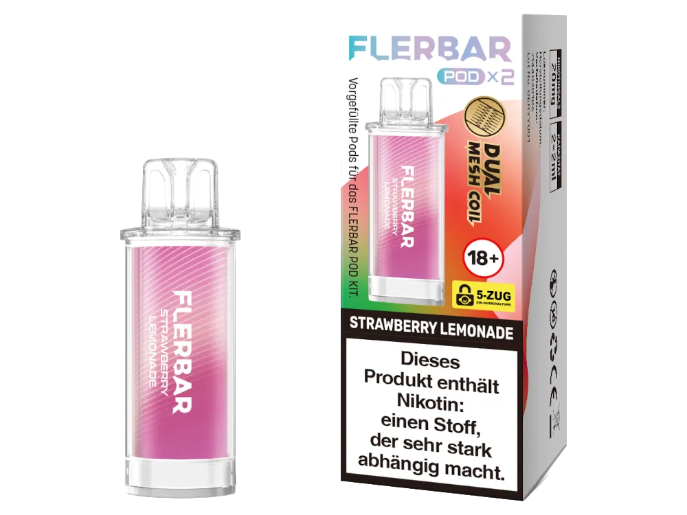 Flerbar Pod Strawberry Lemonade 20 mg 2Stk