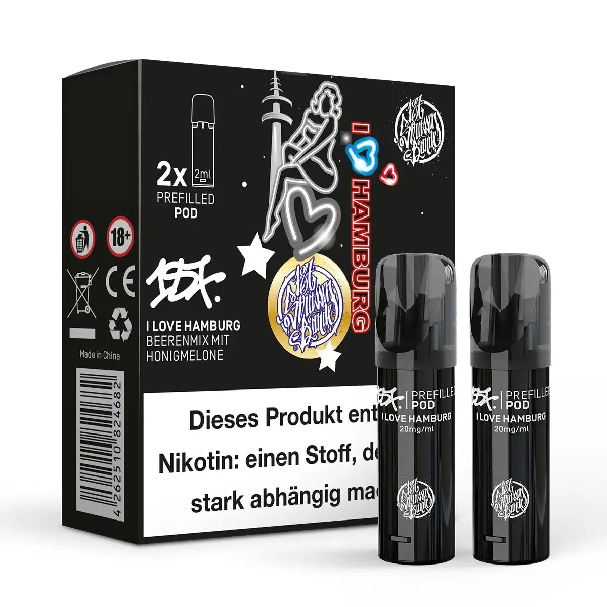 187 - I Love Hamburg Prefilled Pod 2Stk 20mg