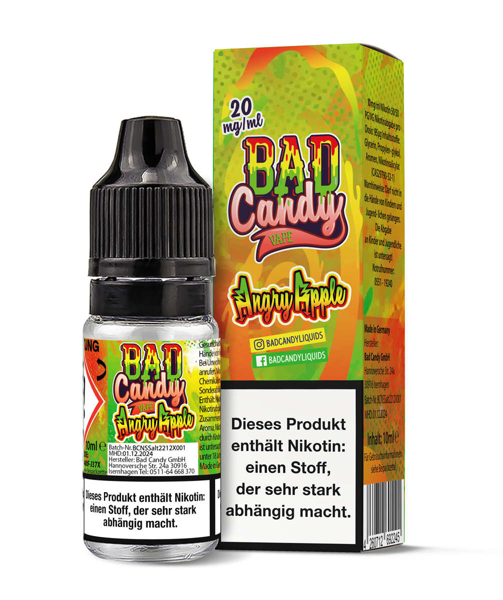 Bad Candy 10ml NicSalt Geschmacksrichtung: Angry Apple / Nikotinstärke: 20 mg/ml