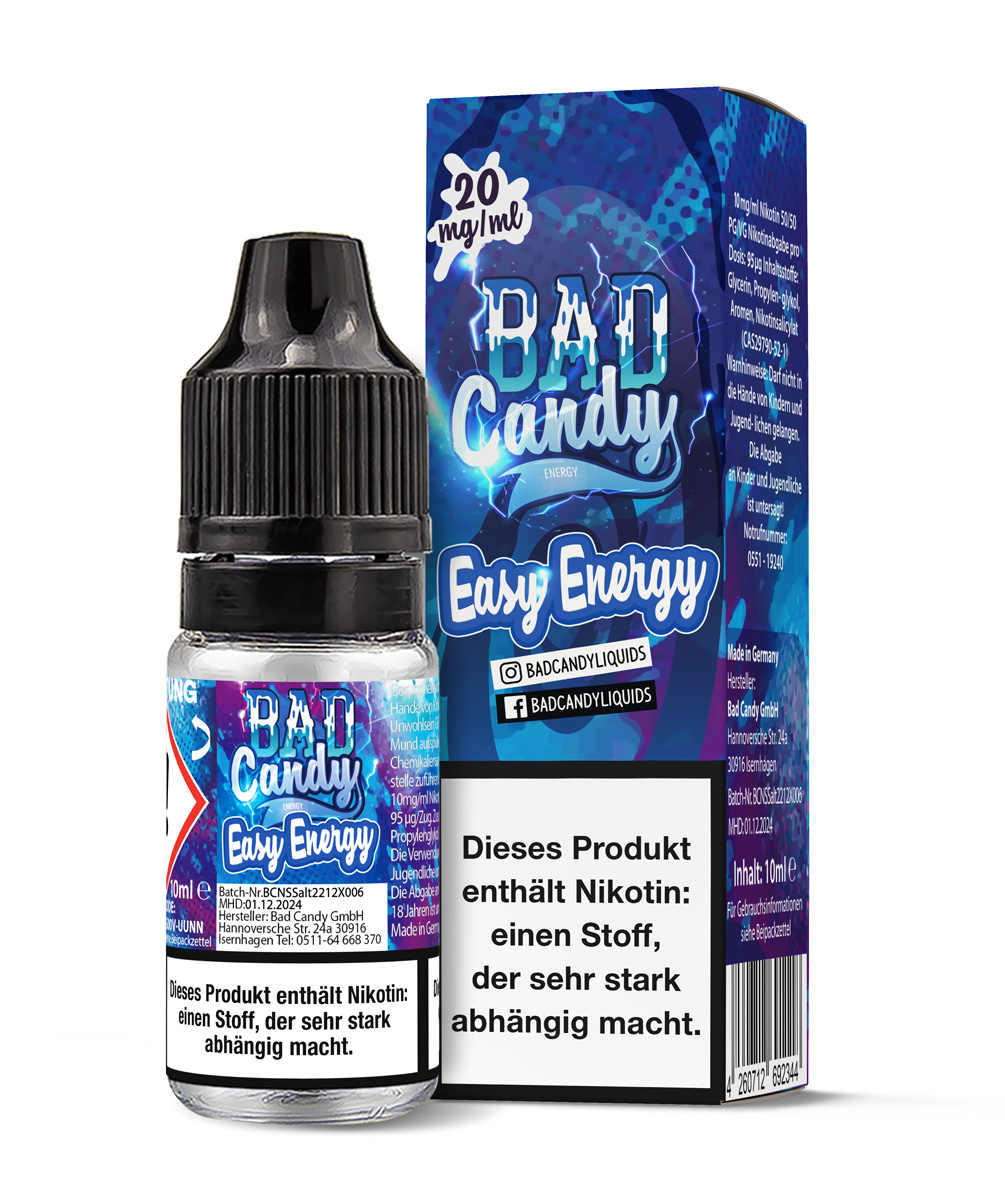 Bad Candy 10ml NicSalt Geschmacksrichtung: Easy Energy / Nikotinstärke: 20 mg/ml