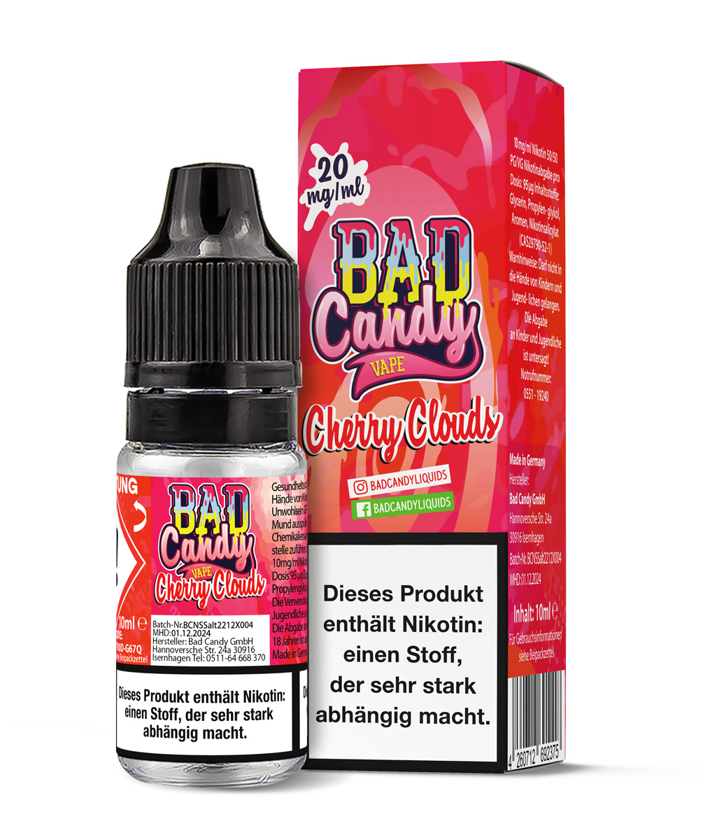 Bad Candy 10ml NicSalt Geschmacksrichtung: Cherry Clouds / Nikotinstärke: 20 mg/ml